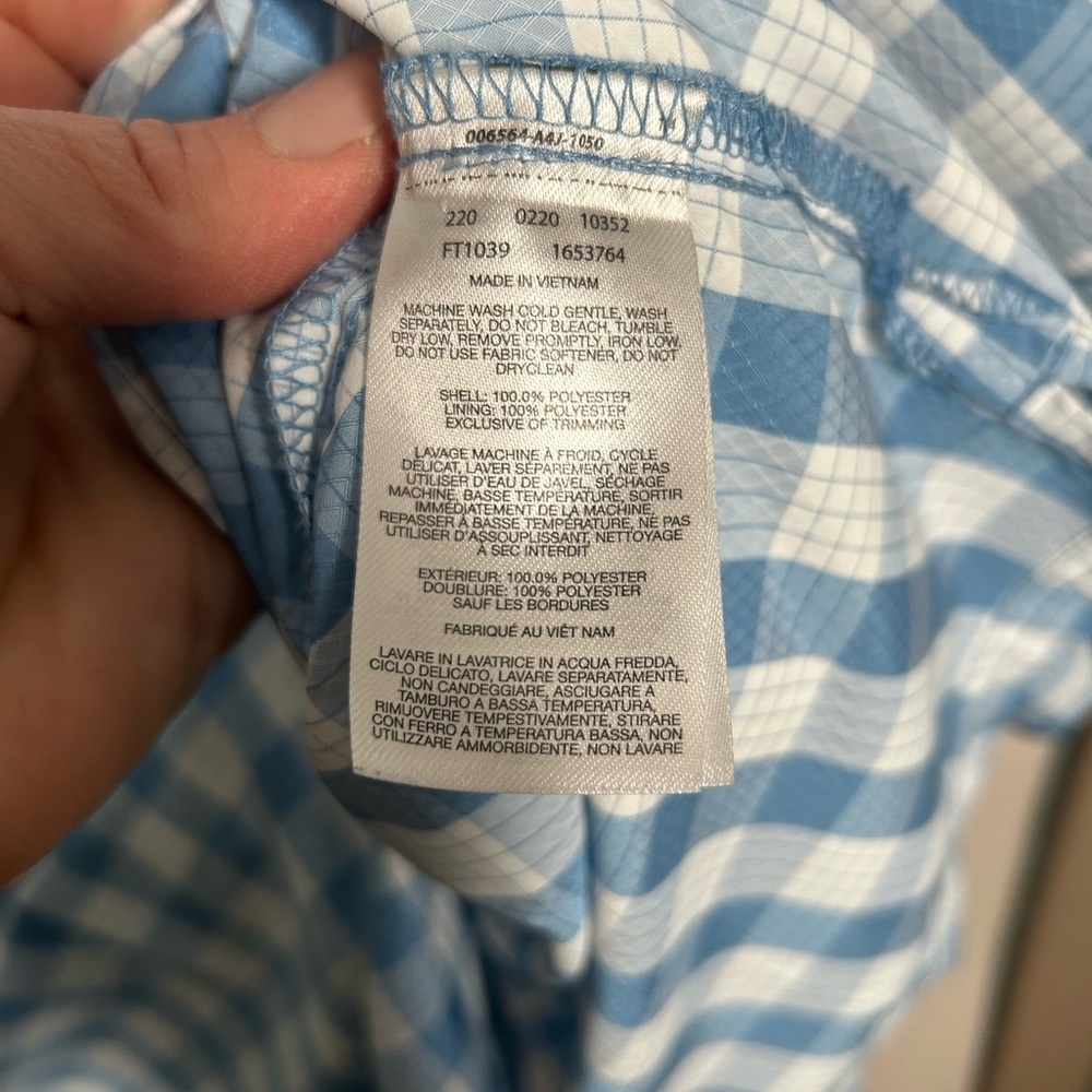 Columbia Blue and White Plaid Men's Shirt PFG 4XT - Picture 3 of 5